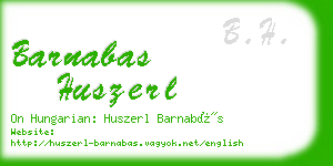 barnabas huszerl business card